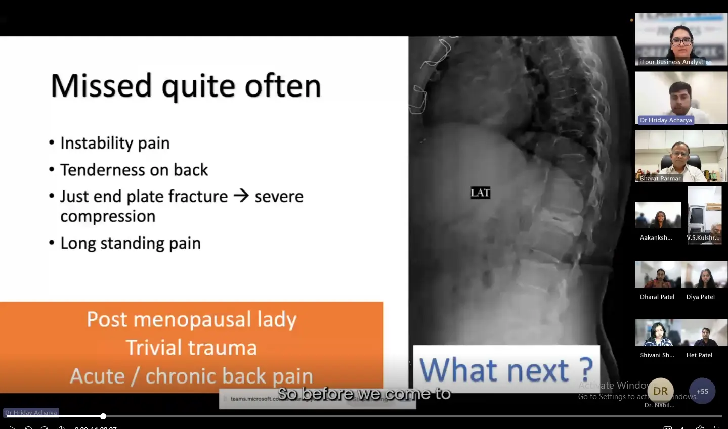 Speaker introduction slide of Dr. Vasav Somani, orthopedic shoulder surgeon, at the rotator cuff tear rehab webinar